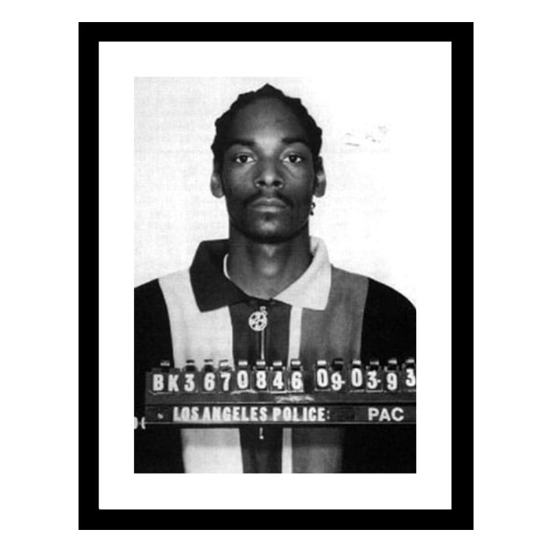 Venice Beach Collections Snoop Dogg 1993 Mugshot 14x18 Framed Print